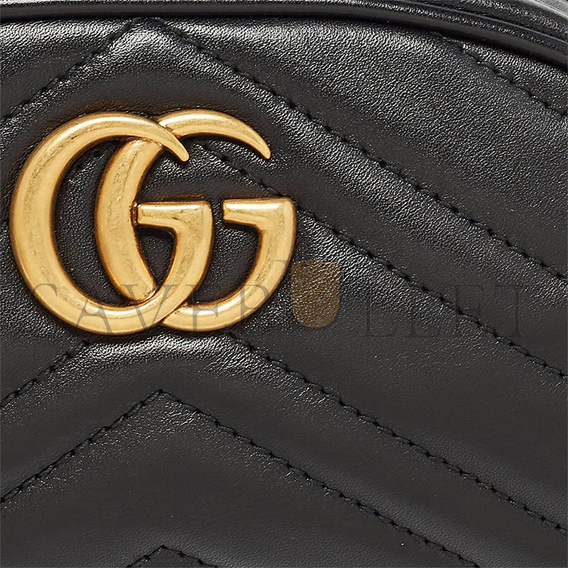 GUCCI MARMONT QUILTED LEATHER BELT BAG 476434 (18*11*5cm)